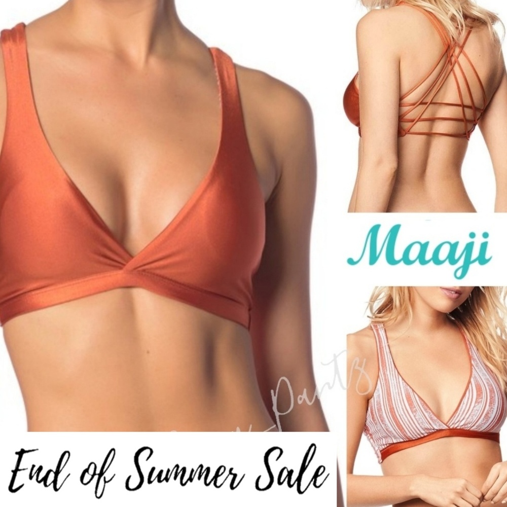 Maaji Shimmering Chestnut Valley bikini top D cup - Picture 1 of 8